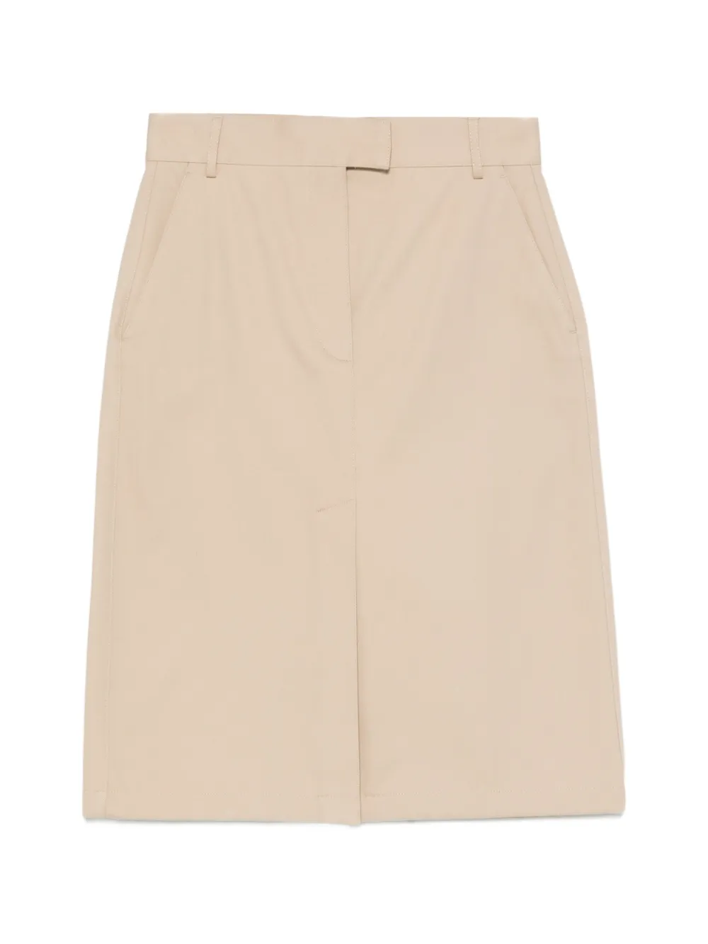 A.P.C. belt-loops front-slit skirt - Toni neutri