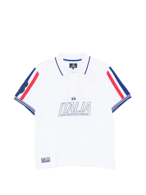 La Martina logo-print striped polo shirt
