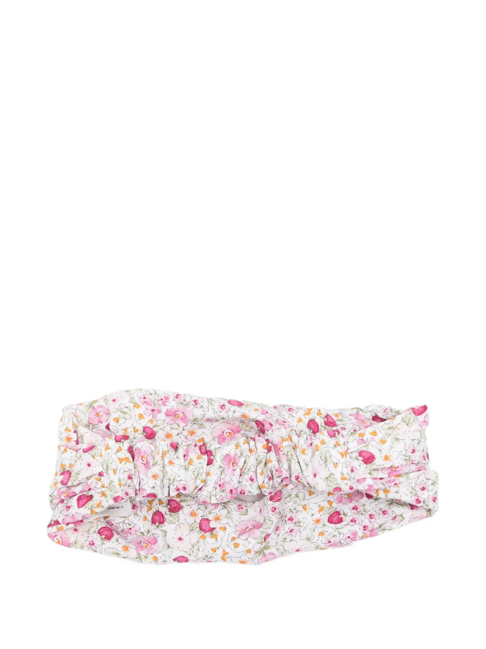 Mariella Ferrari Haarband met bloemen0print en aardbeien-patroon Wit