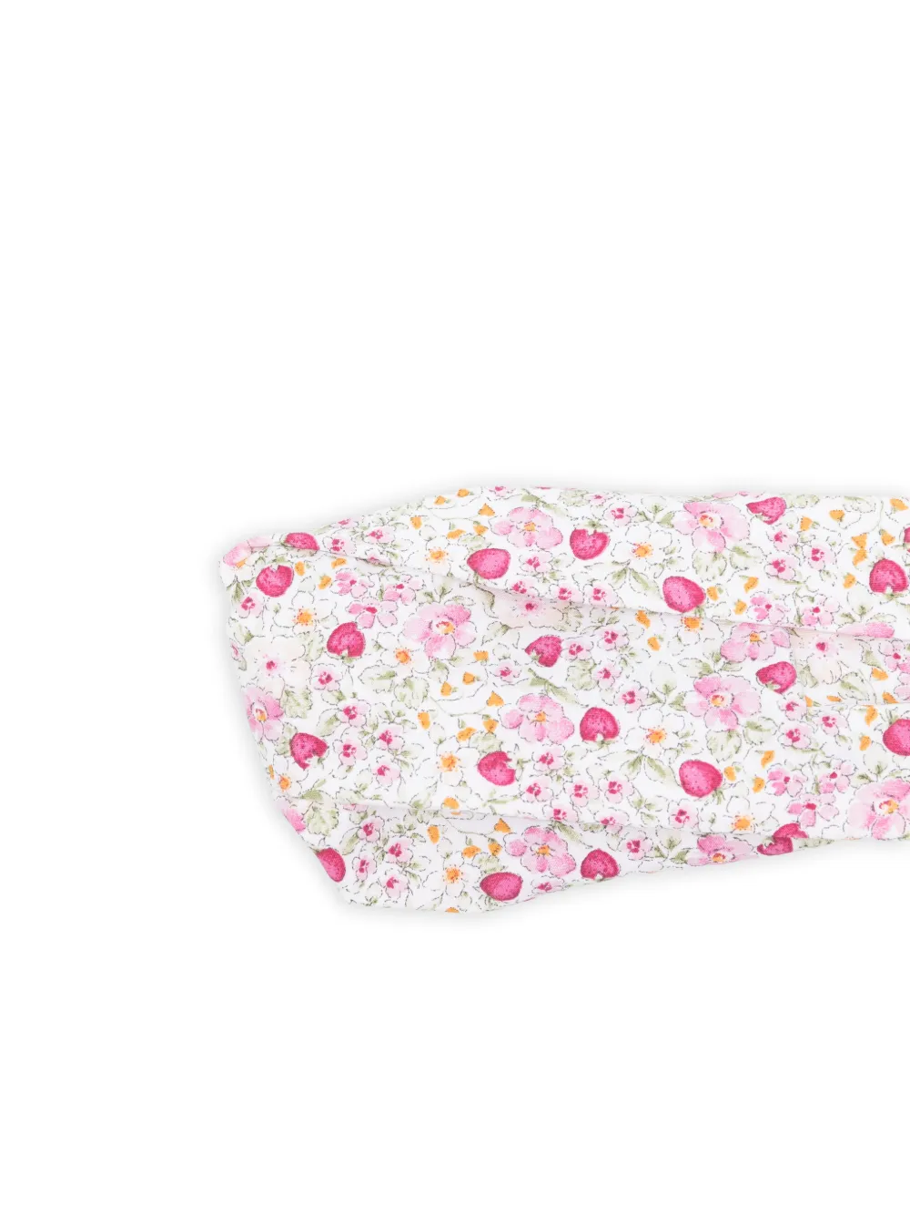 Mariella Ferrari Haarband met bloemen0print en aardbeien-patroon Wit