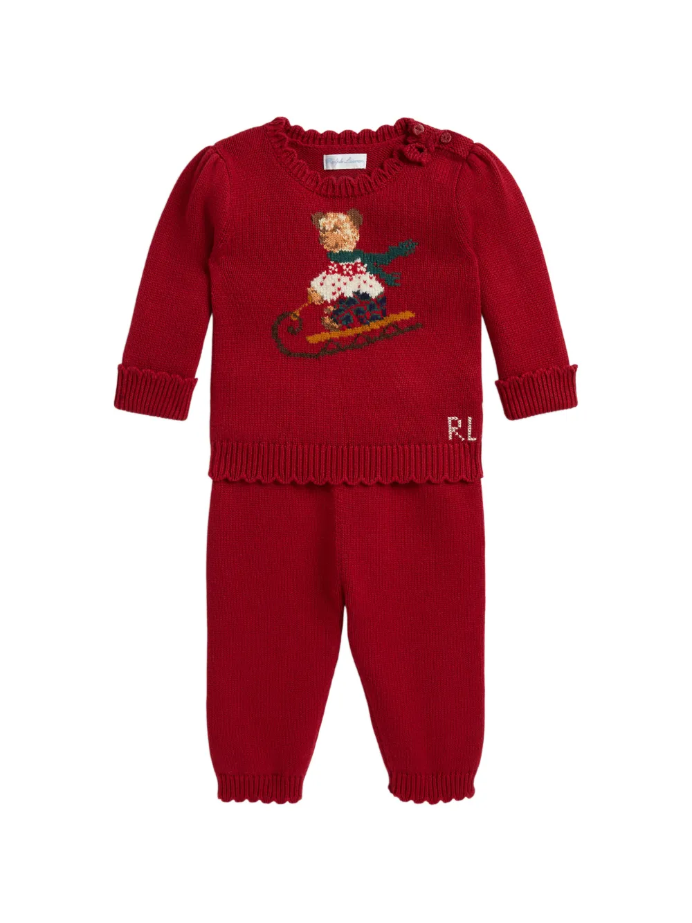 POLO RALPH LAUREN KIDS Hosen-Set mit Polo Bear - Rot