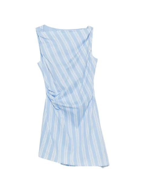 STAUD Callie striped asymmetric dress