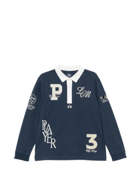 La Martina logo-patch long-sleeve polo shirt