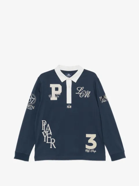 La Martina logo-patch long-sleeve polo shirt