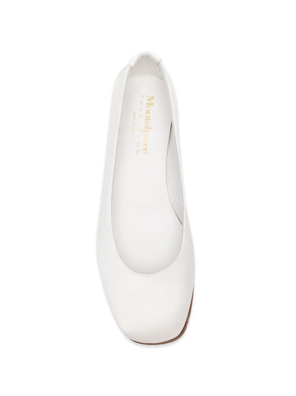 MONTELPARE TRADITION square-toe ballet flats Wit
