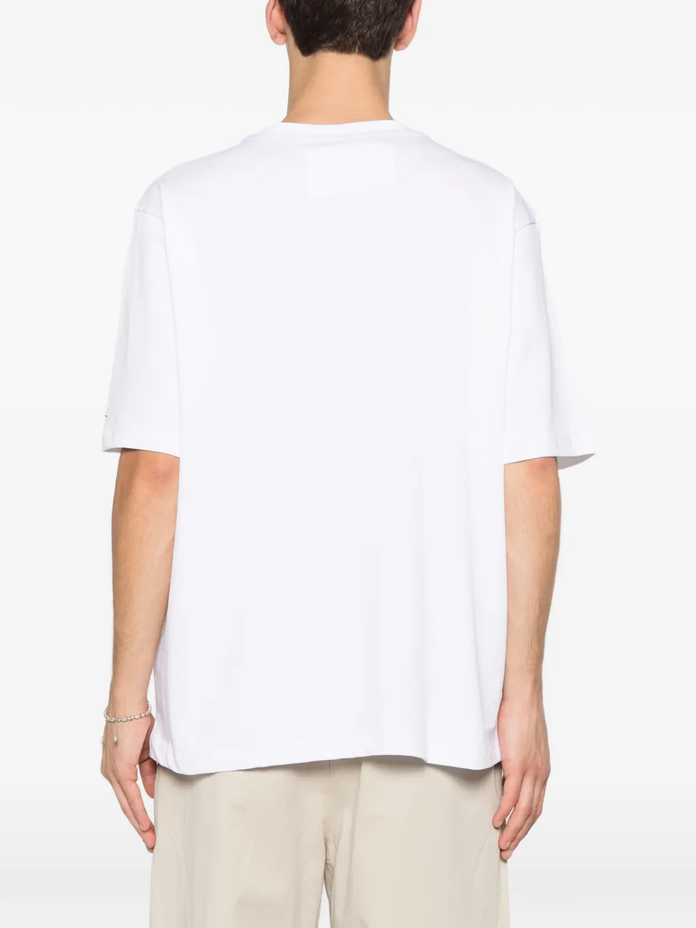 La Martina T-shirt met logoprint Wit