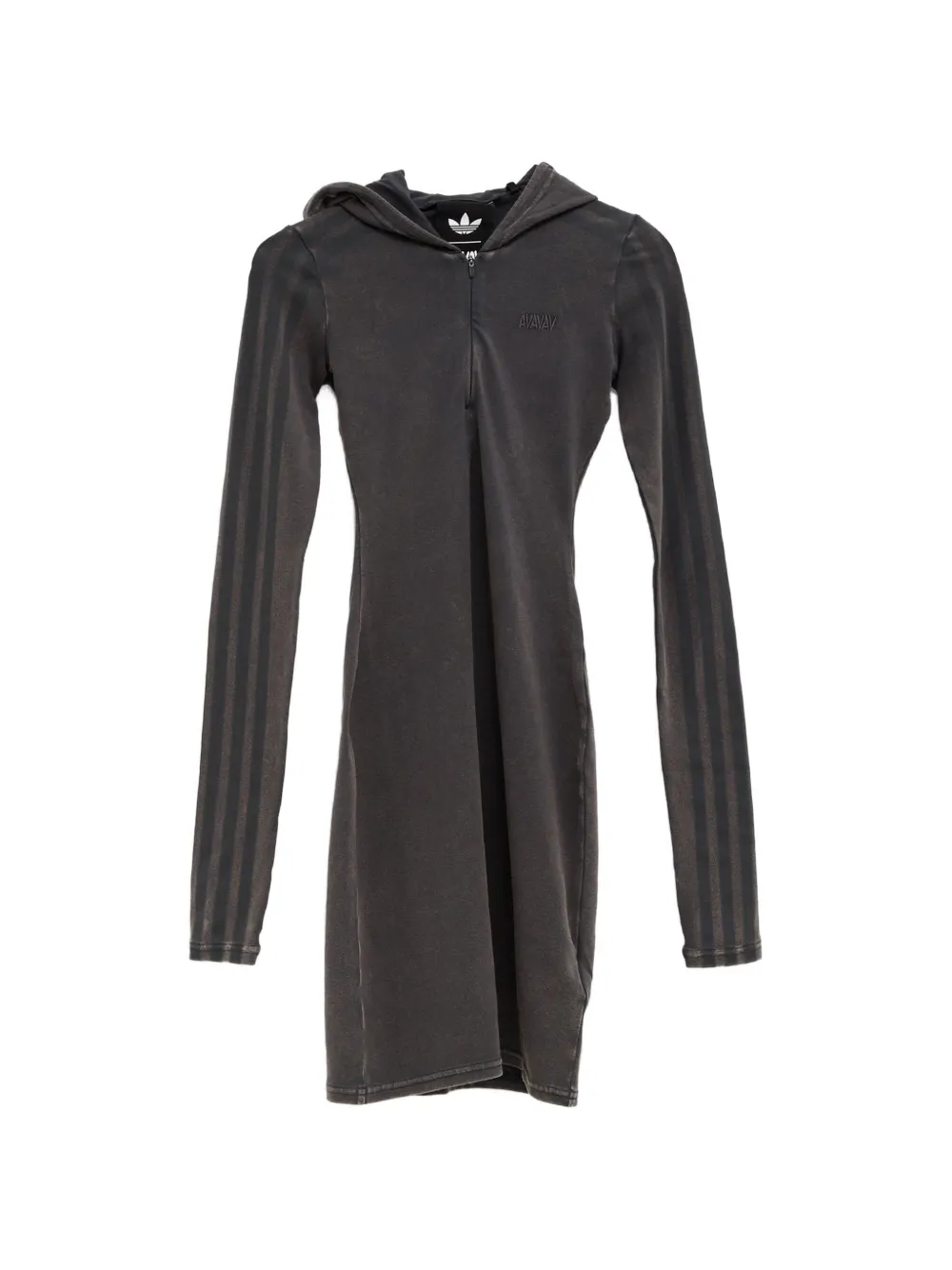 adidas x Avavav logo-embroidered hooded dress - Grey