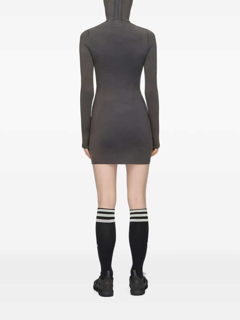 adidas x Avavav mini-jurk met capuchon en geborduurd logo Grijs
