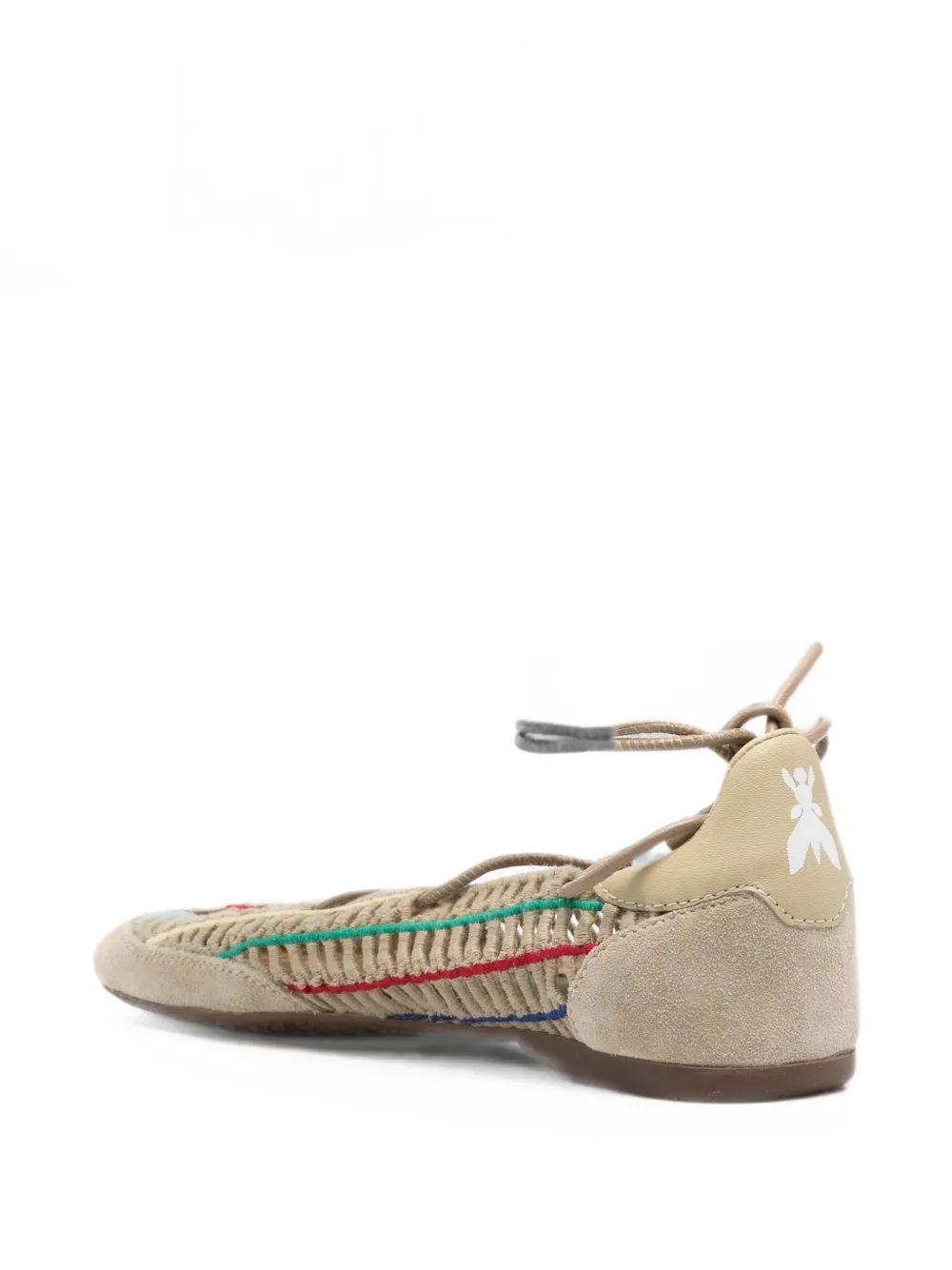 Patrizia Pepe Dancing Skin raffia ballet flats Beige