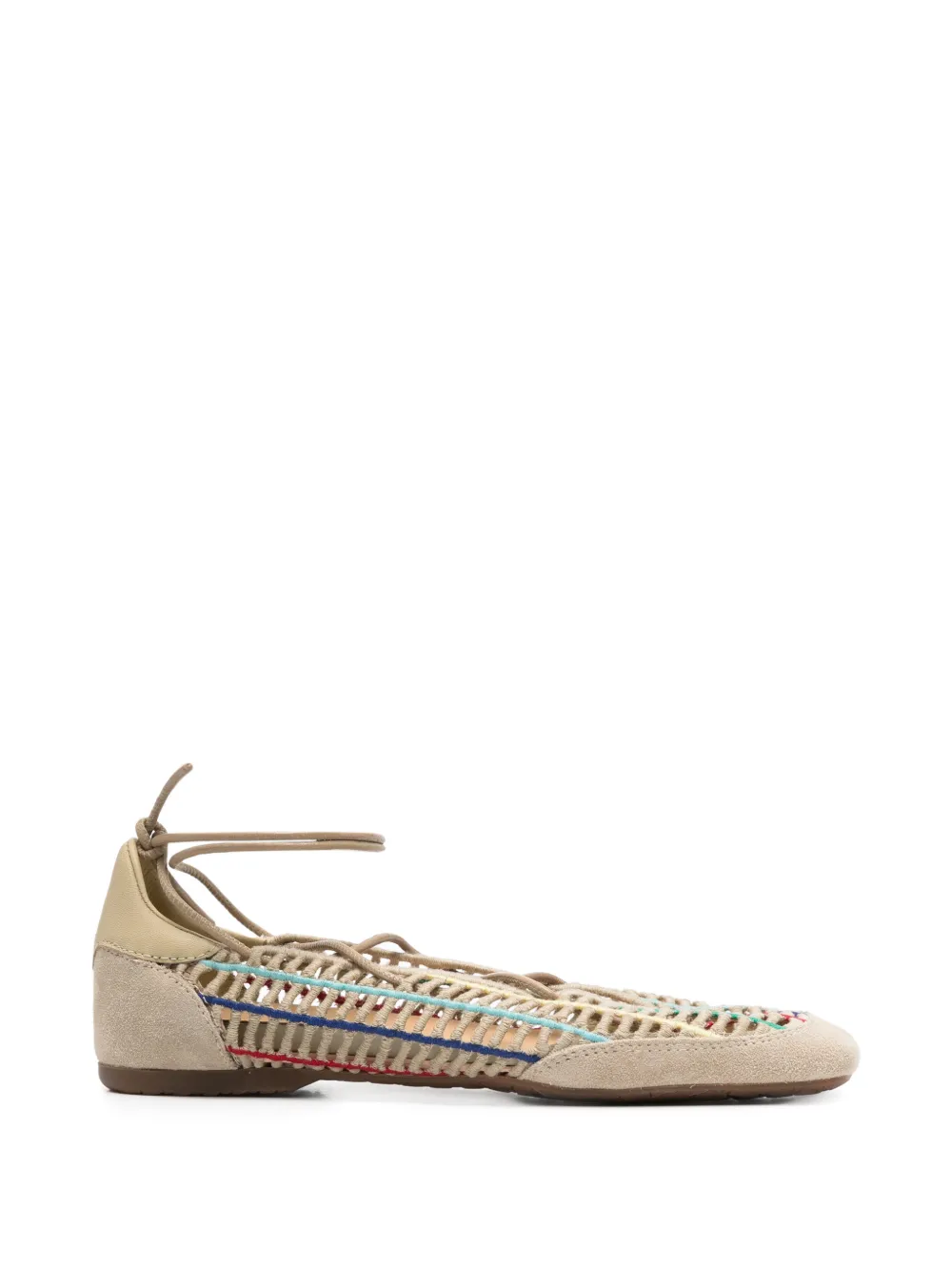 Patrizia Pepe Dancing Skin raffia ballet flats - Toni neutri
