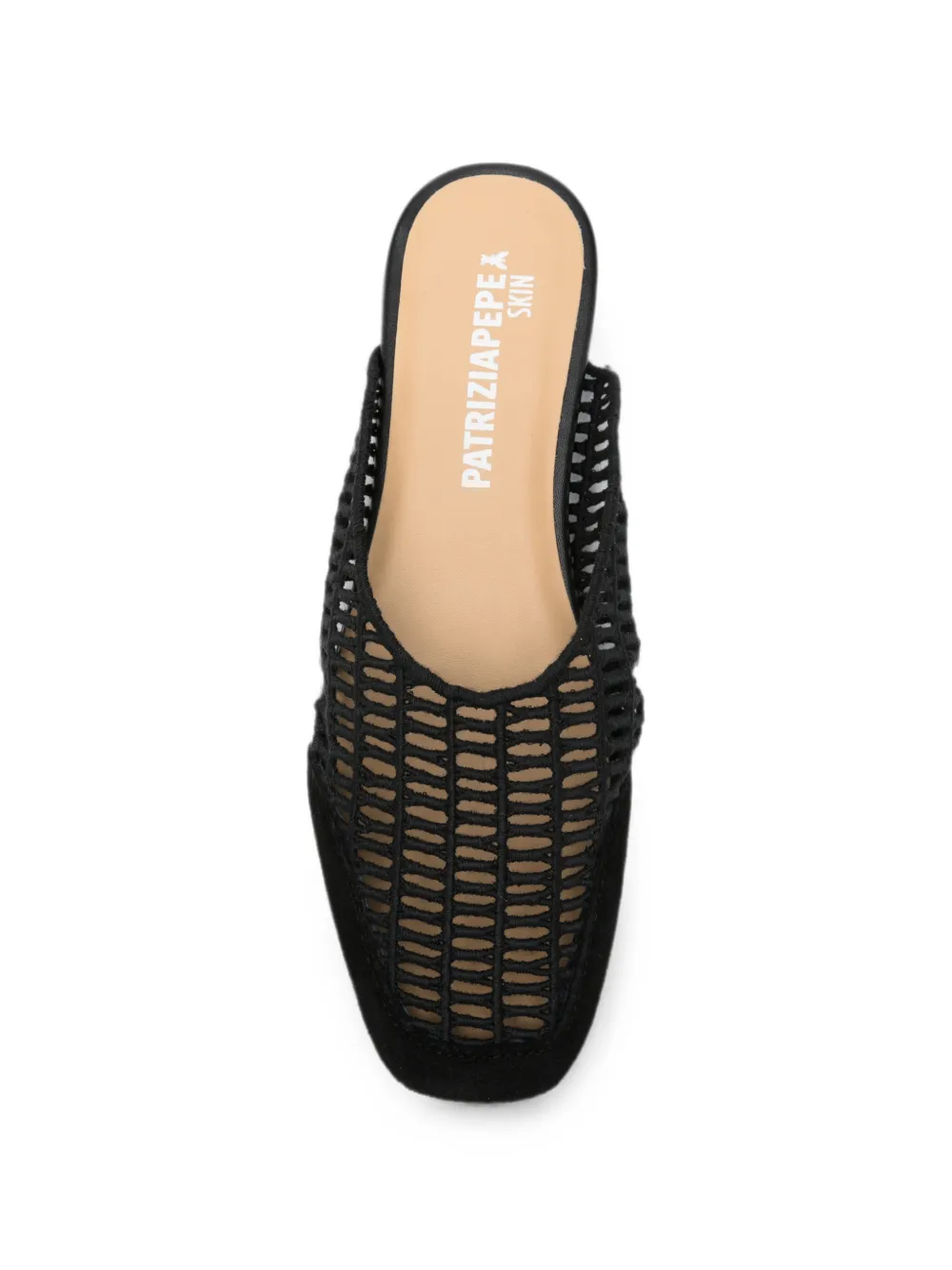 Patrizia Pepe Raffia woven mules Zwart