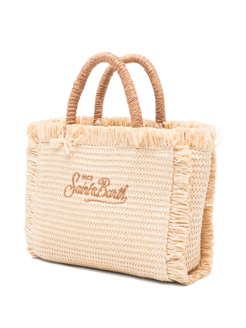 MC2 Saint Barth Vanity mini-shopper met franje Beige