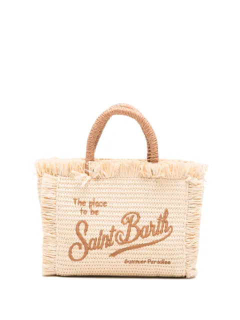 MC2 Saint Barth Vanity fringed embroidered-logo tote bag