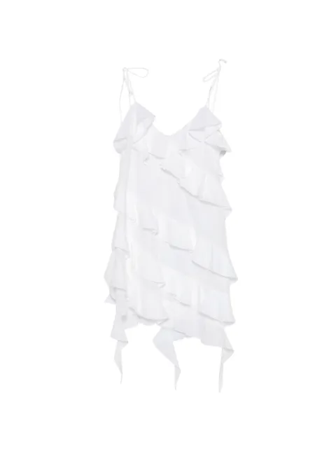 Les Filles d'Eva ruffled cold-shoulder mini dress
