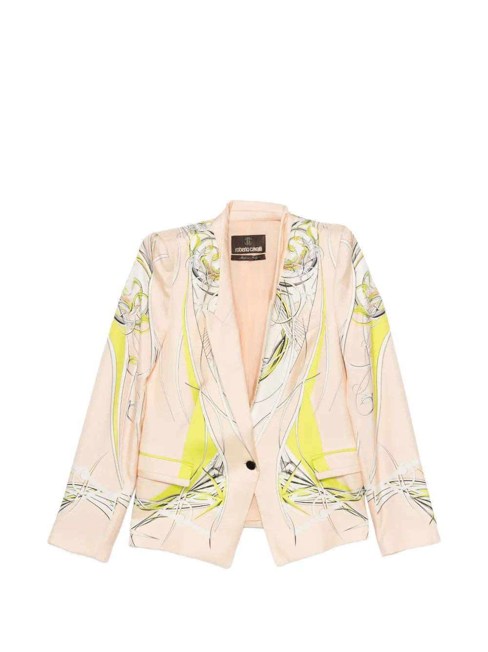 Roberto Cavalli Vintage 2000s abstract-print jacket - Nude