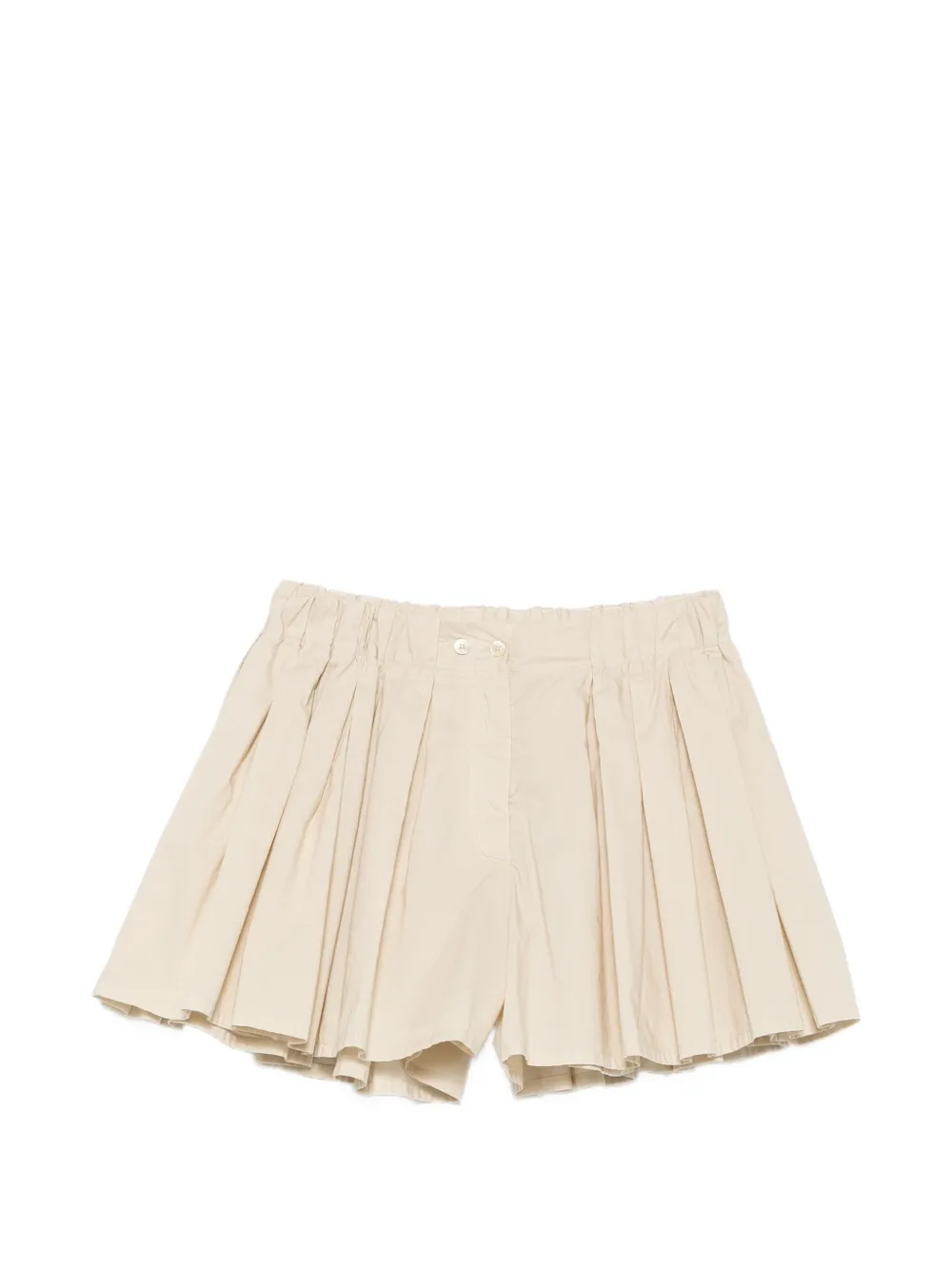 Jucca pleated elasticated-waist shorts - Toni neutri