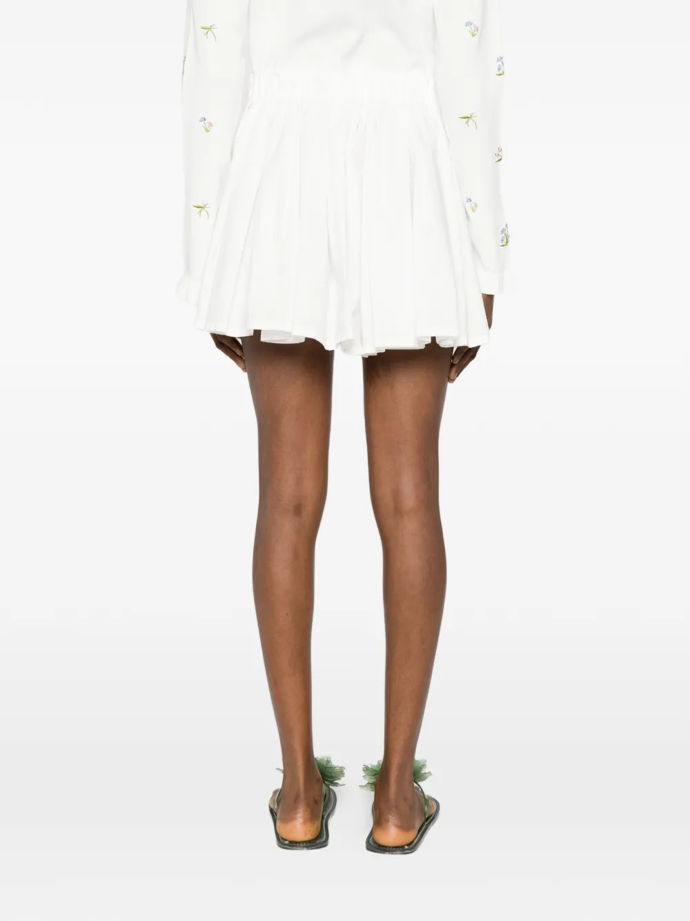 Jucca Geplooide shorts met elastische taille Groen