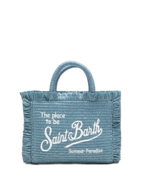 MC2 Saint Barth Kids Vanity fringed logo-embroidered tote bag