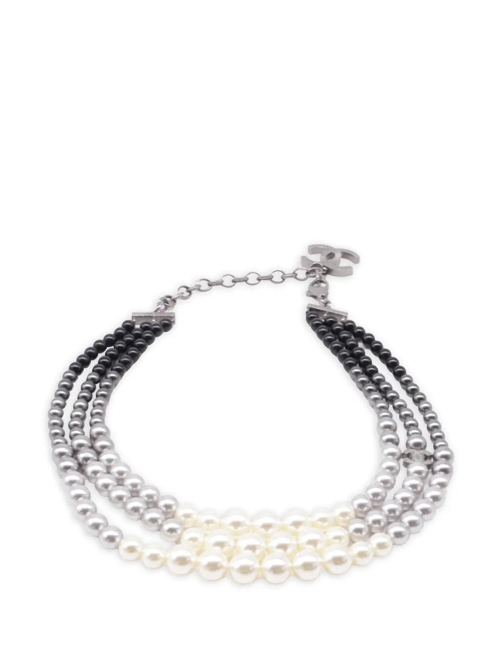 CHANEL Pre-Owned CC multi-strand faux-pearl necklace - Bianco