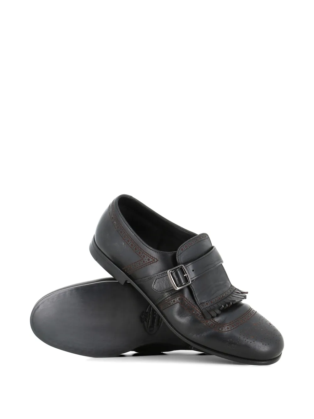 Church's Shanghai brogue monk shoes Zwart