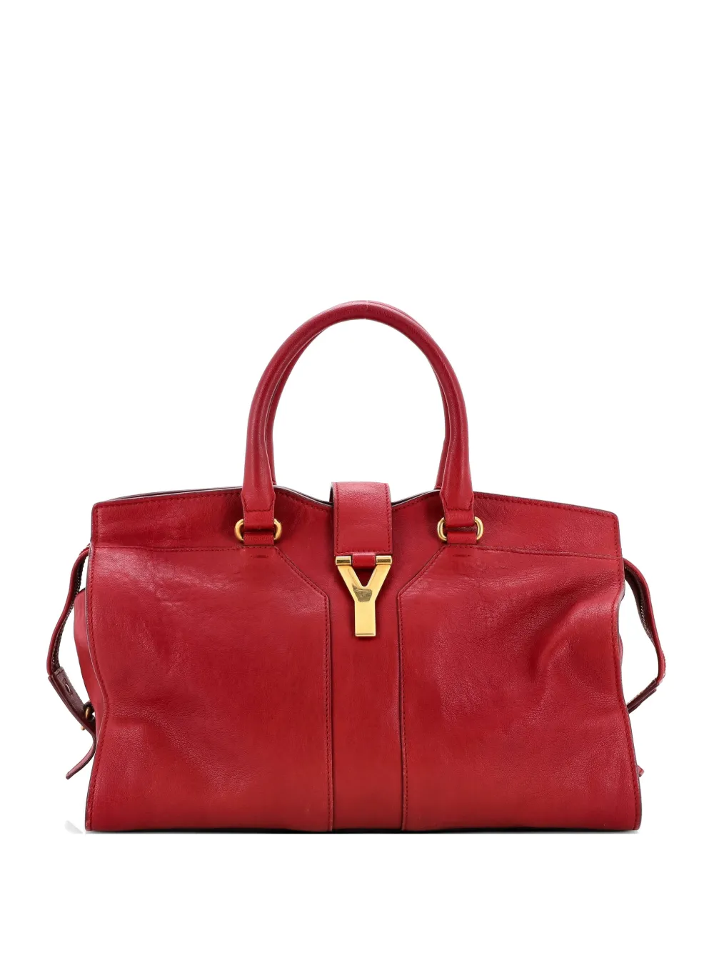 Saint Laurent Pre-Owned Chyc Cabas Leather Large tote bag - Rosso