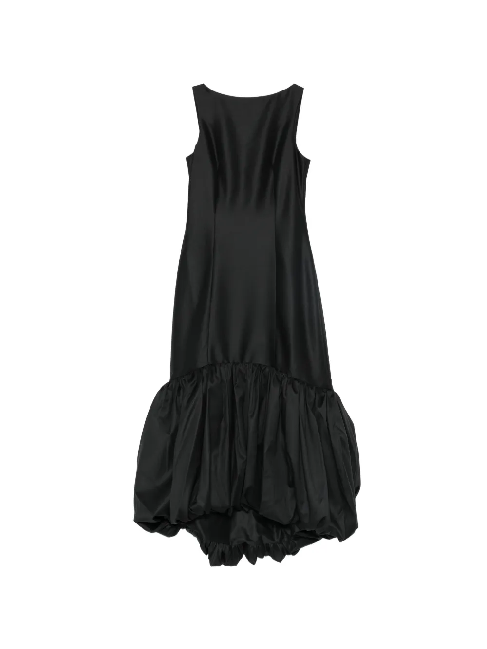 Róhe bubble-hem scoop-back midi dress - Black