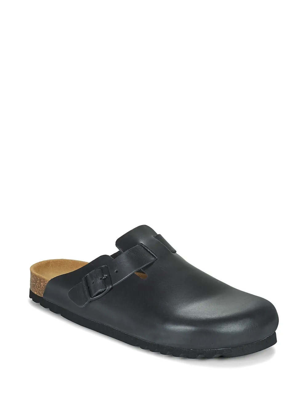 Scholl buckle-fastening leather sandals Zwart