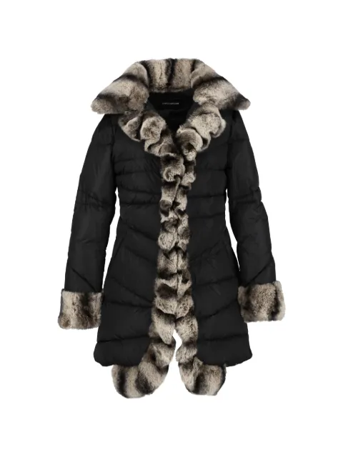 Flavio Castellani matte faux-fur trim padded coat