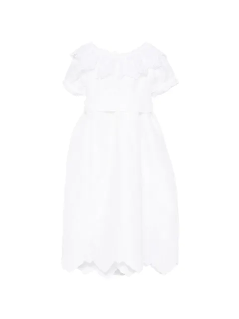 JESURUM BABY broderie-anglaise scalloped-hem dress