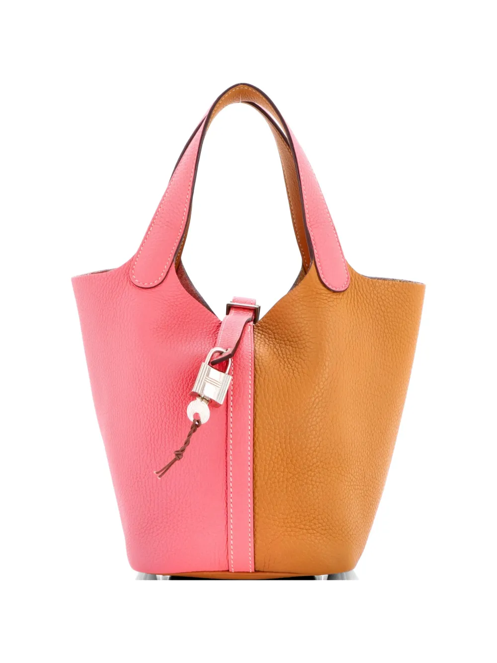 Hermès Pre-Owned Picotin Lock Bag Bicolor Clemence PM bucket bag - Marrone