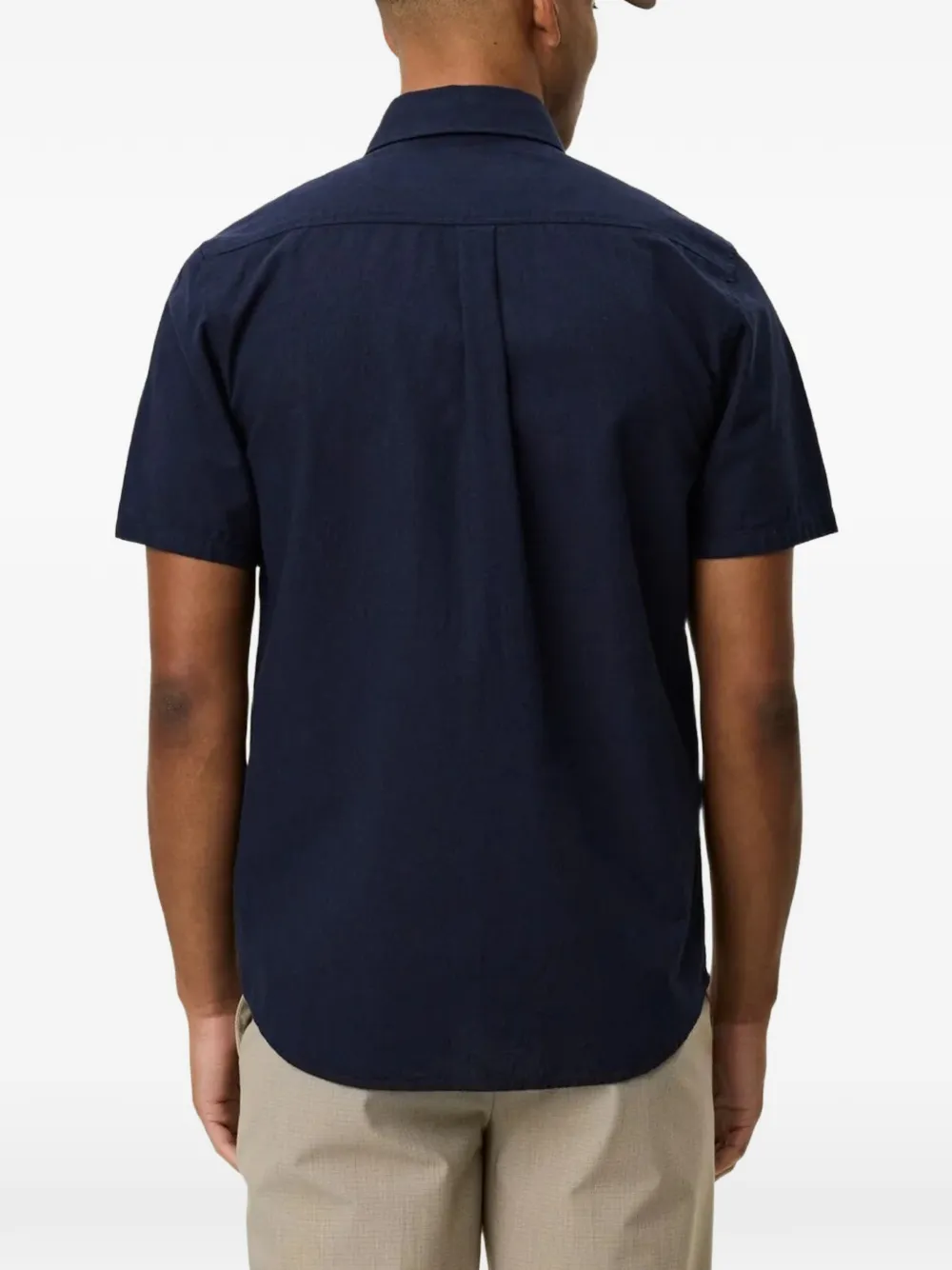 Les Deux Konrad overhemd met korte mouwen Blauw