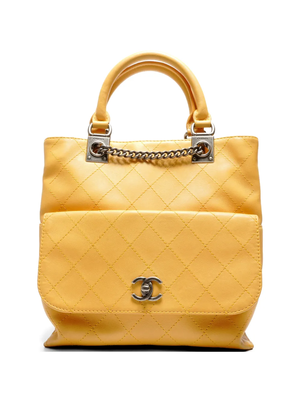 CHANEL Pre-Owned 2016 Coco Mark bucket bag - Giallo