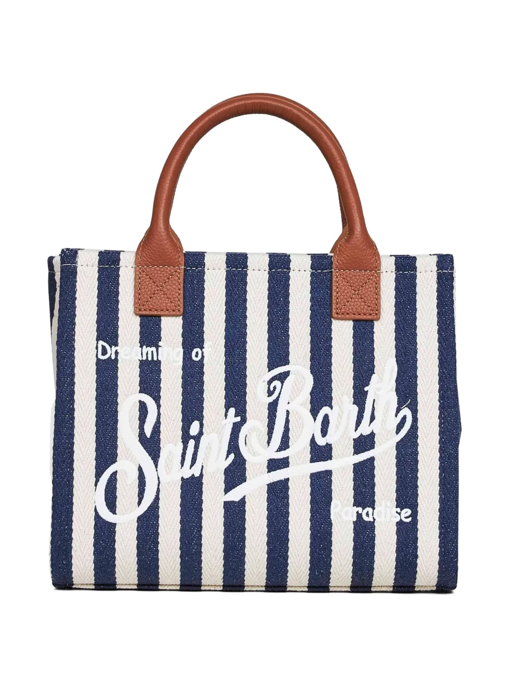 MC2 Saint Barth Vanity midi-shopper met geborduurd logo Blauw
