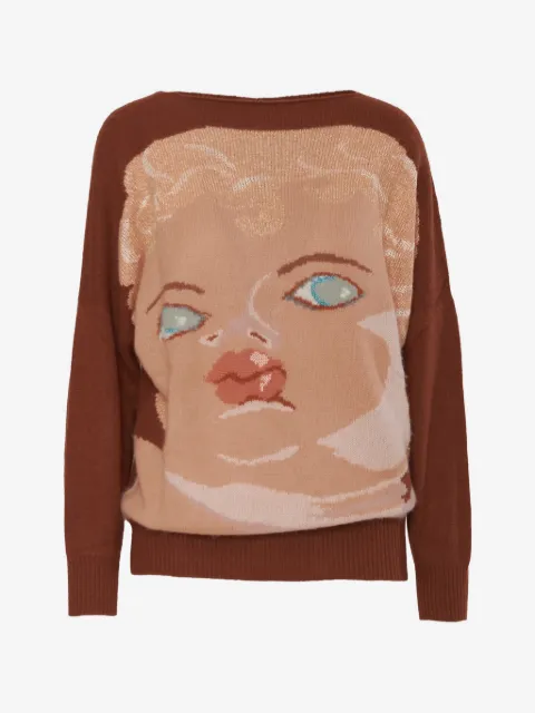 Krizia Pre-Owned 1990-91 intarsia knit sweater