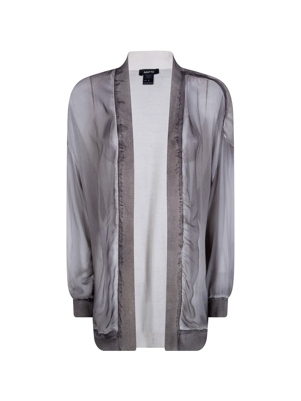 Avant Toi frayed-edge cardigan - Grigio
