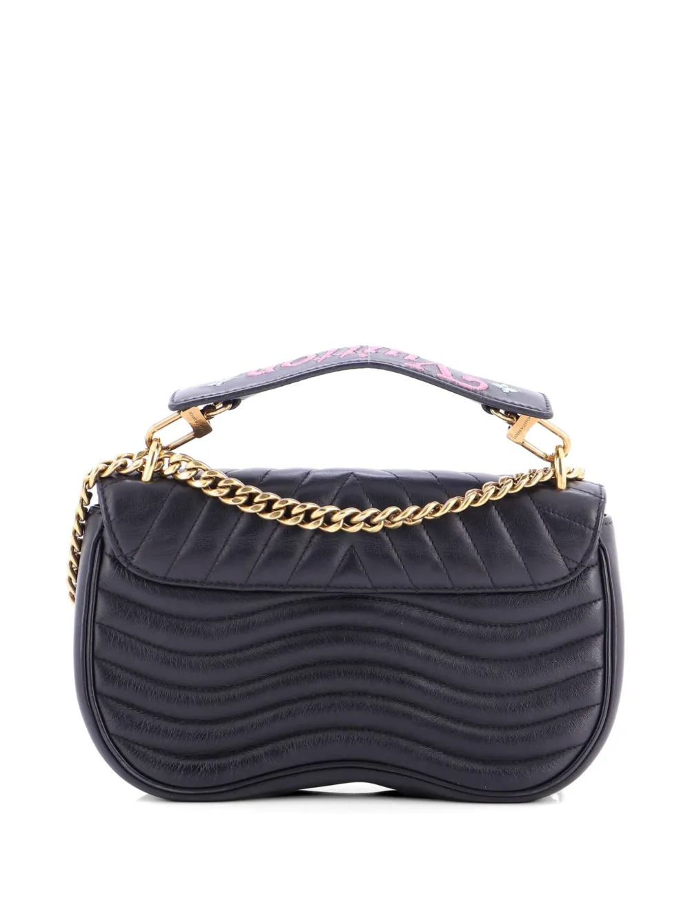  Louis Vuitton Pre-owned Borsa A Spalla New Wave Chain Bag Limited Edition Patches Quilted Leather Mm - Nero 