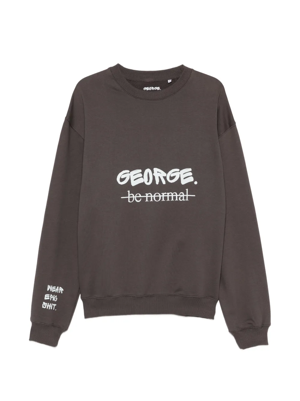 GEORGE. logo-print sweatshirt - Marrone