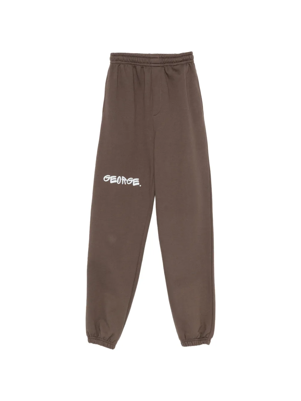 GEORGE. logo-print track pants - Marrone