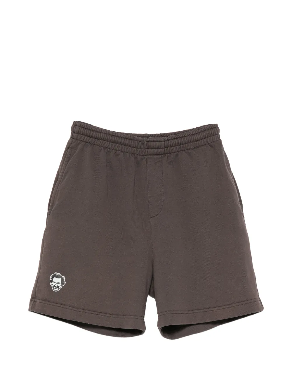 GEORGE. logo-print shorts - Marrone