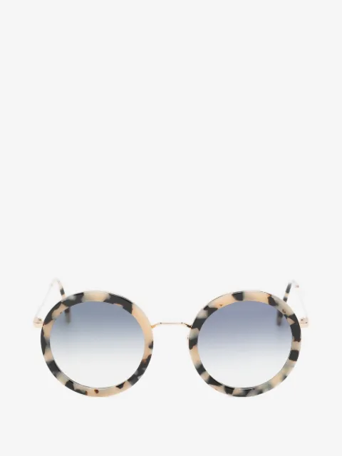Andy Wolf lunettes de soleil rondes à effet écailles de tortue