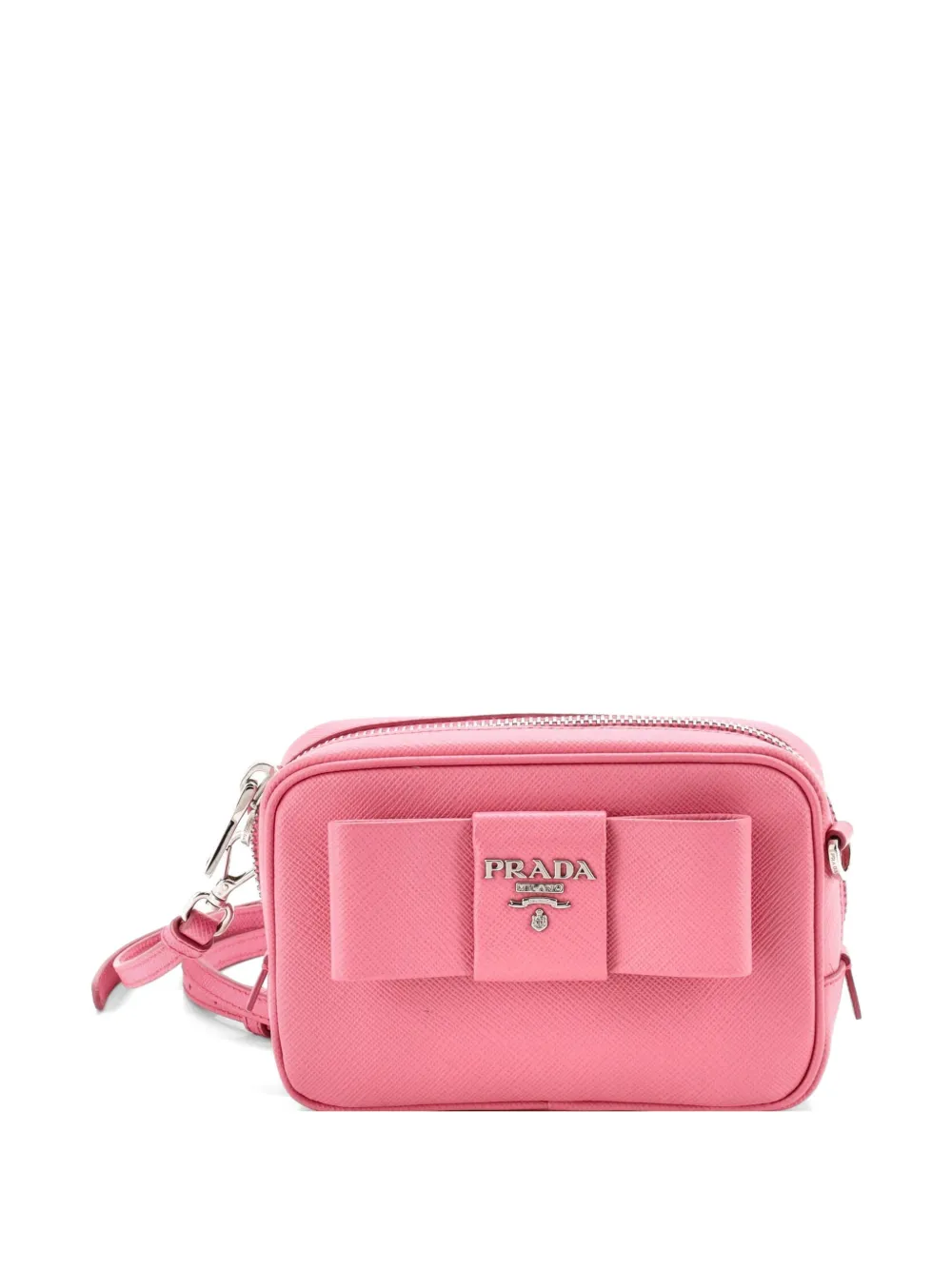 Prada Pre-Owned Bow Camera Saffiano Leather Mini crossbody bag - Rosa