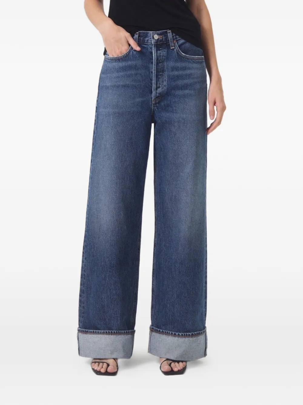 AGOLDE Control turn-up jeans - Blu