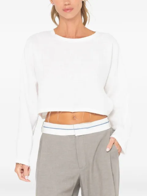 JBQ Anja raw-cut cropped top