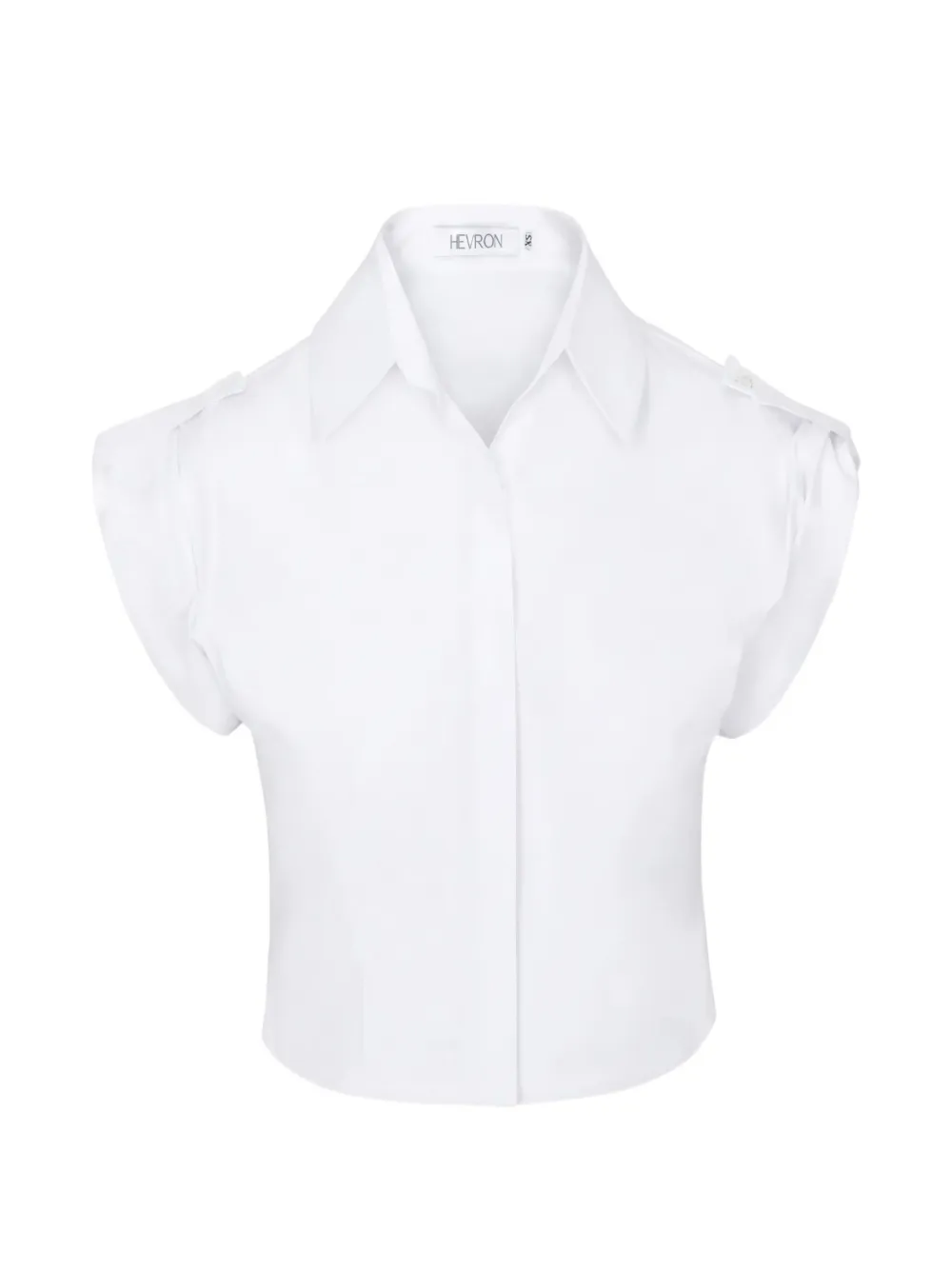 HEVRON Camicia con maniche plissettate - Bianco