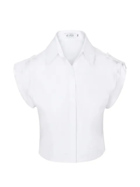 HEVRON camisa con pliegues en las mangas