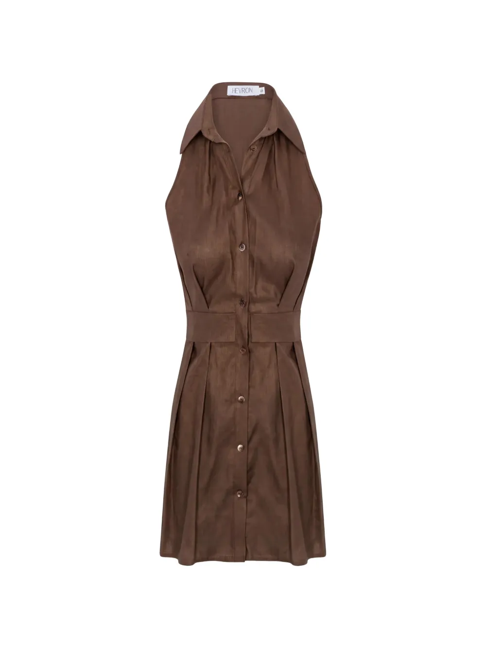 HEVRON Domino halter-neck mini dress