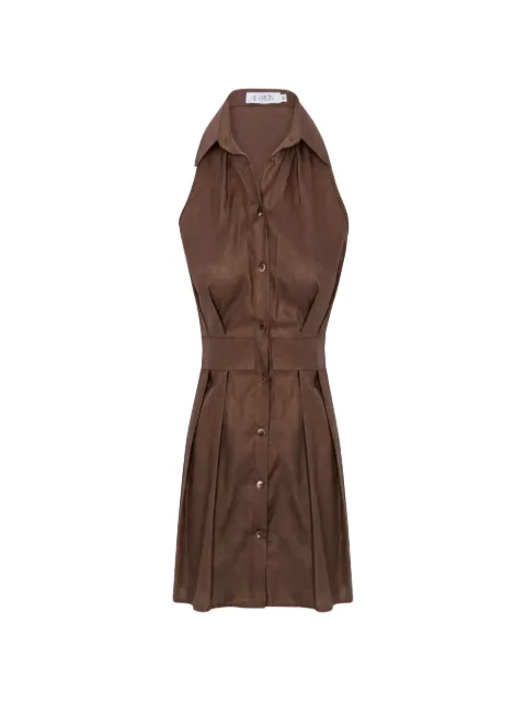 HEVRON Domino halter-neck mini dress