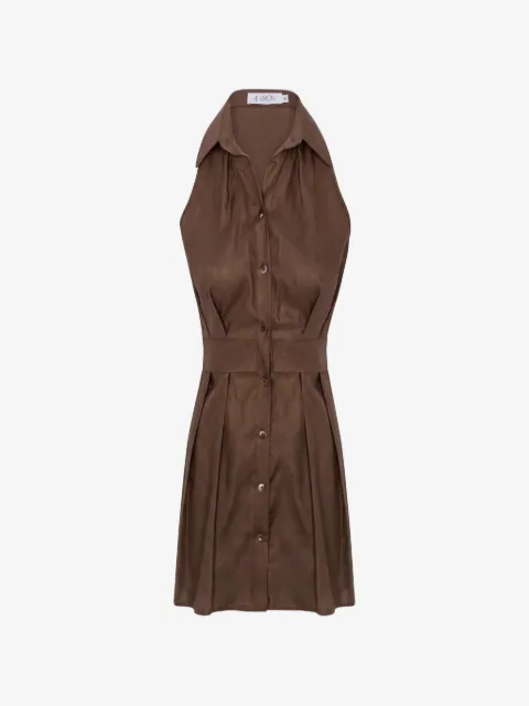 HEVRON Domino halter-neck mini dress