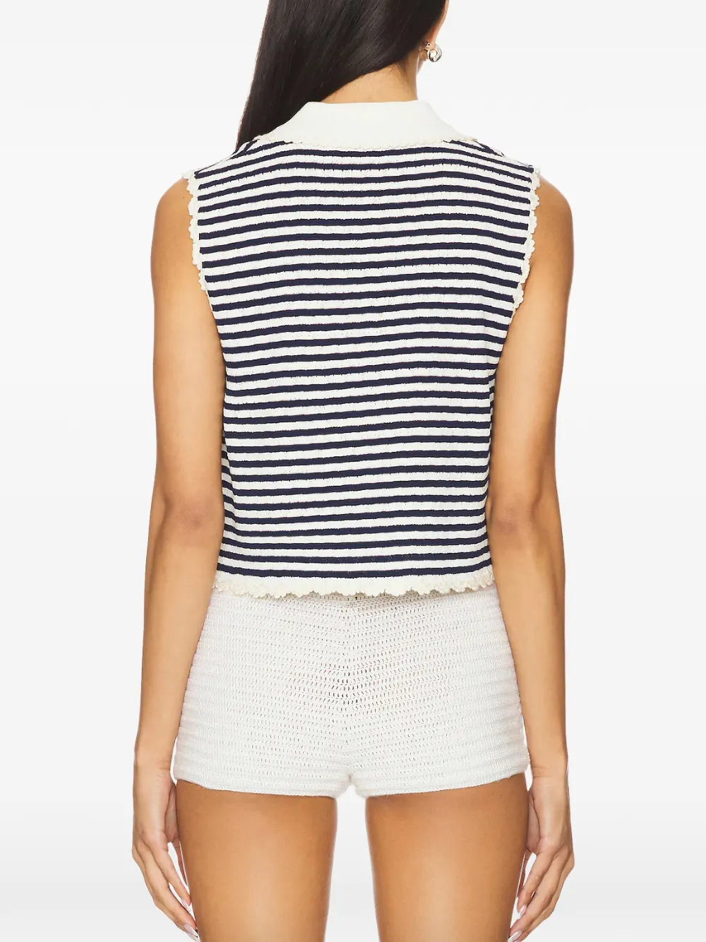 Sea Mouwloze top Blauw