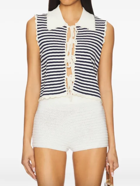 Sea striped sleeveless top